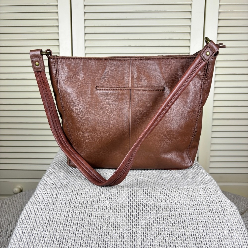The Sak Elliot Lucca Brown Multi Patchwork Leather Indio Shoulder Bag 90s Purse - Picture 3 of 5